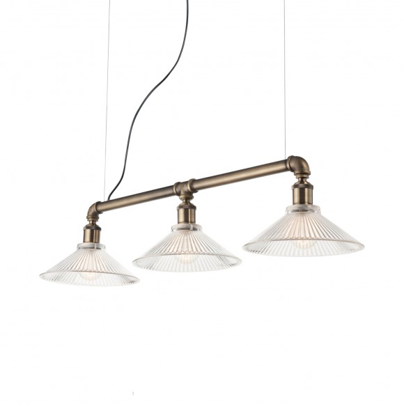 Ideal Lux 140018 závěsné stropní svítidlo Astrid 3x60W|E27 - mosaz
