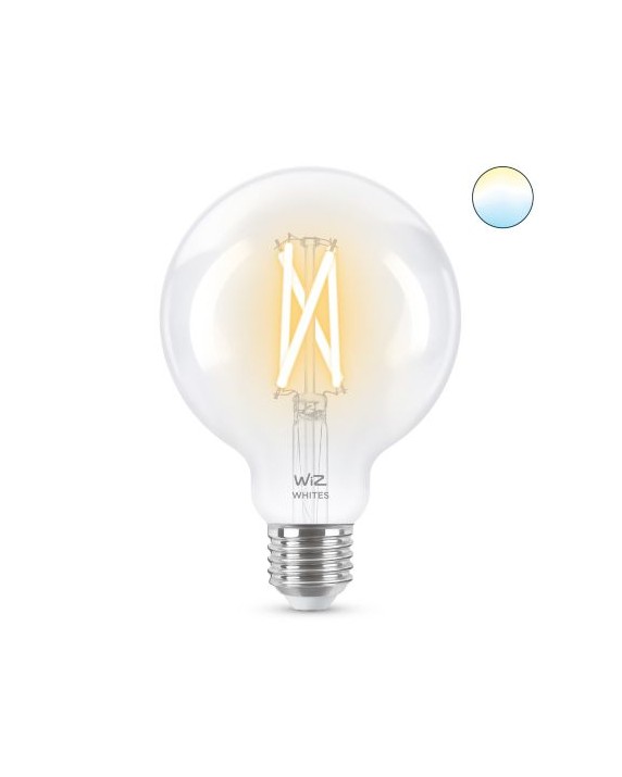 WiZ Tunable white 8718699786694 inteligentní LED filamentová žárovka E27 | 1x6,7W | 806lm | 2700-6500K - tvar globe
