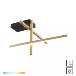 Zuma Line 22008C3-BK/GD LED přisazený lustr EDGE | 25W integrovaný LED zdroj | 3000/4000/6000K