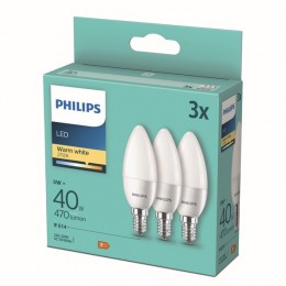 Philips 8719514313385 LED žárovky 3x5W/40W | E14 | 470lm | B35 | 2700K