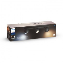 Philips Hue 8719514339125 LED stropní svítidlo Buckram 3x5W | GU10 | 1050lm | 2200-6500K - White Amb
