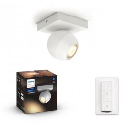 Philips Hue 8719514339224 bodové svítidlo Buckram 1x5W | GU10 | 350lm | 2200-6500K - White Ambiance