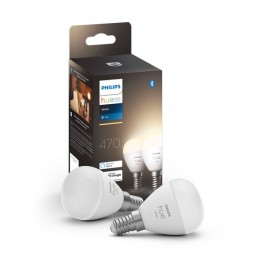 Philips Hue 8719514356771 LED žárovky set 2x5,7W | E14 | 470lm | 2700K | P45 - White