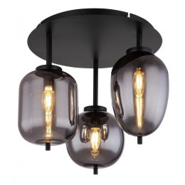 Globo 15345-3D přisaezený lustr Blacky I 3x40W | E14