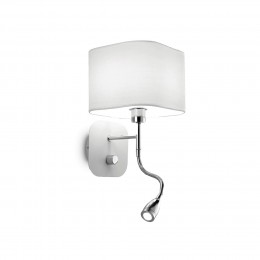 Ideal Lux 124162 LED nástěnné svítidlo se směrovou lampičkou Holiday Bianco 1x40W | E14 | 45lm | 300