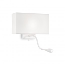 Ideal Lux 215693 LED nástěnná lampa Hotel 1x60W+1W | E27 | 55lm | 3000K