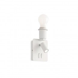 Ideal Lux 239521 nástěnné svítidlo s vypínačem Gea Map bez stínidla 1x60W + 1x3W | 3000K