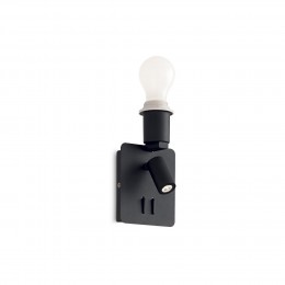 Ideal Lux 239545 nástěnné svítidlo s vypínačem Gea Map bez stínidla 1x60W + 1x3W | 3000K