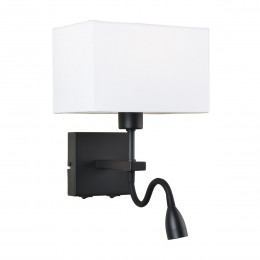 Italux WL-1122-2-BL-BM-RC-WH LED nástěnná lampa Norte 1x60W+3W | E27+LED | 350lm | 3000K