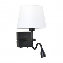 Italux WL-1122-2-BL-BM-RO-WH LED nástěnná lampa Norte 1x60W+3W | E27+LED | 350lm | 3000K
