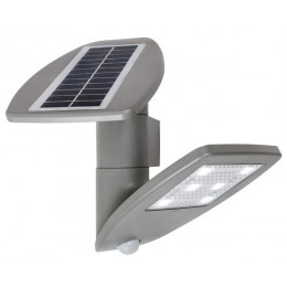 Lutec LT6901101000 LED solární nástěnná lampa Zeta se senzorem 1x2W | 200lm | 4000K | IP44