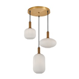 Italux PND-31982-3-GD závěsný lustr Della | 40W E27