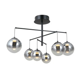 Italux PND-34381-6-BK LED závěsný lustr Velada | 30W LED | 2010lm | 3000K