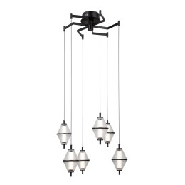 Italux PND-34395-6-BK LED závěsný lustr Fuente | 30W LED | 1795lm | 3000K